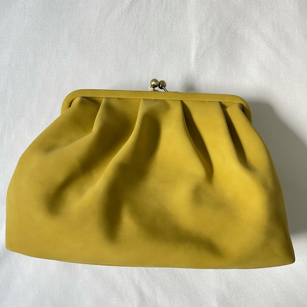 Green/Yellow Faux Leather Cross Body Purse/Clutch